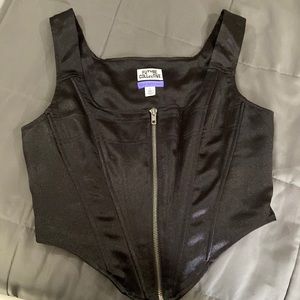 BLACK CORSET TOP SIZE 8